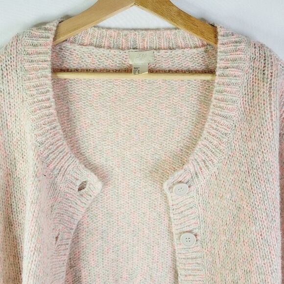 H&M Cozy Pink Speckle Knit Cardigan Shrug - Picture 6 of 10